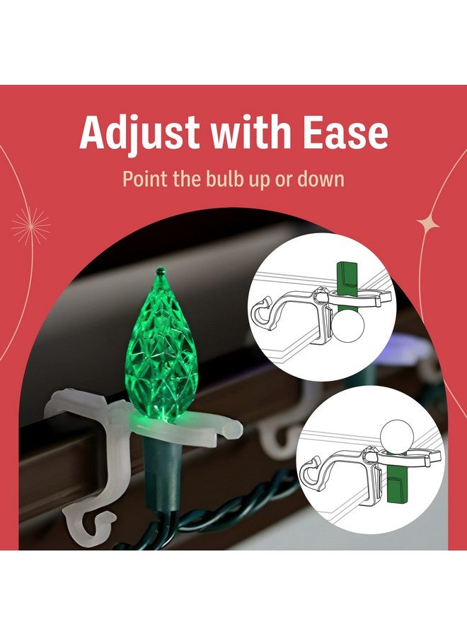 Holiday Joy Christmas Light Clips - Pack of 200 Clear, All-Purpose Gutter Hooks for Outdoor String Lights and Decorations - Image 5
