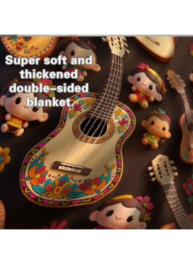 عام بطانية رقيقة من الفانيلا الكرتونية للأطفال والرضع (دافئة ومريحة، ومناسبة للنوم والألعاب) 70 سم * 100 سم - Image 4