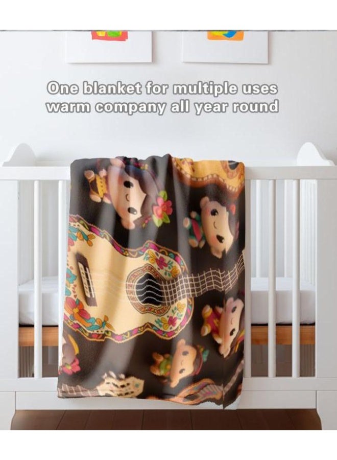 عام بطانية رقيقة من الفانيلا الكرتونية للأطفال والرضع (دافئة ومريحة، ومناسبة للنوم والألعاب) 70 سم * 100 سم - Image 1