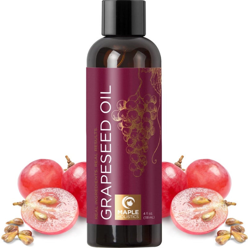 Pure Grapeseed Oil for Skin Care Cold Pressed Grape Seed Oil Liquid for Skin with Moisturizing Carrier Oil for Essential Oils Mixing Natural Vitamin E Anti Aging Body Oil for Dry Skin and Hair