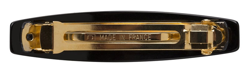 France Luxe Oblong Barrette, Black - Image 3