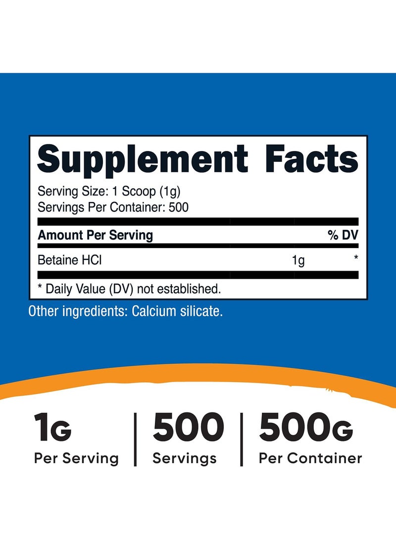 Nutricost Betaine Hcl Powder 1 Bottle - Image 2