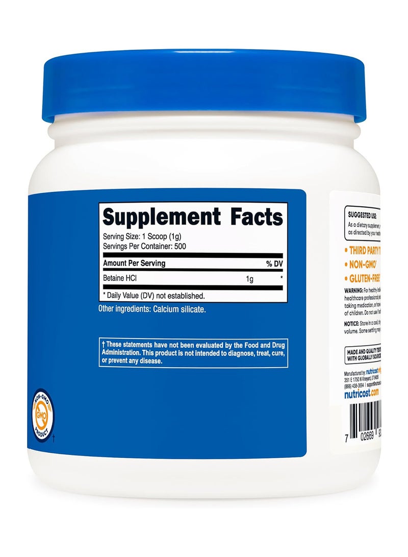 Nutricost Betaine Hcl Powder 1 Bottle - Image 5