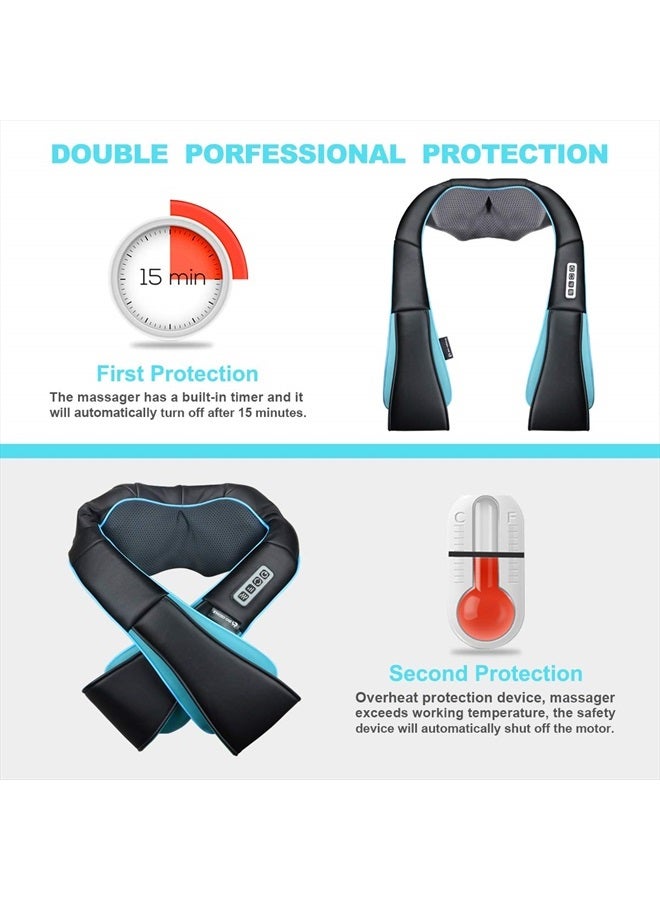 MoCuishle Neck Shoulder Back Massager with Heat - Shiatsu Massager Present - Deep Kneading Massage for Waist, Leg, Feet and Muscle - Image 3