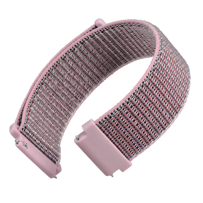 WOCCI 22mm Adjustable Nylon Watch Band Quick Release Sport Loop Strap Sand Pink - Image 2