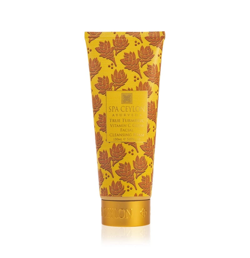 SPA CEYLON True Turmeric Vitamin C Glow Facial Cleansing Foam | For All Skin Types | Acne Prone and Dark Spots | Vitamin C | Foaming Facial Cleanser - Image 1
