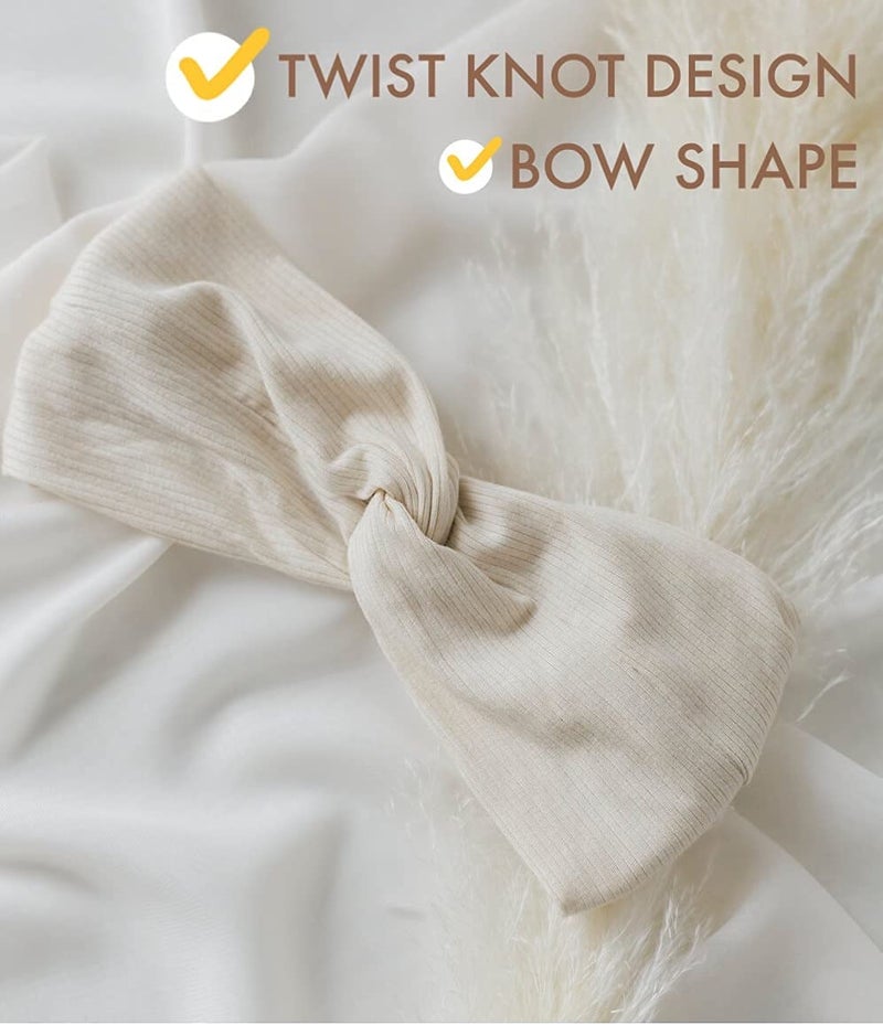 Huachi Wide Headbands for Women African Boho Turban Headbands Headwraps Twist Knotted Hair Bands Elastic Fashion Hair Accessories (Solid Colors) - Image 4