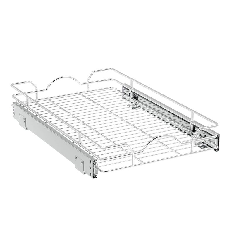OCG Pull Out Cabinet Organizer (15" W x 21" D), Pull out Drawers, Cabinet Pull Out Shelves for Base Cabinet Organization in Kitchen Bathroom Pantry, Bottom Mount, Chrome Finish - Image 5