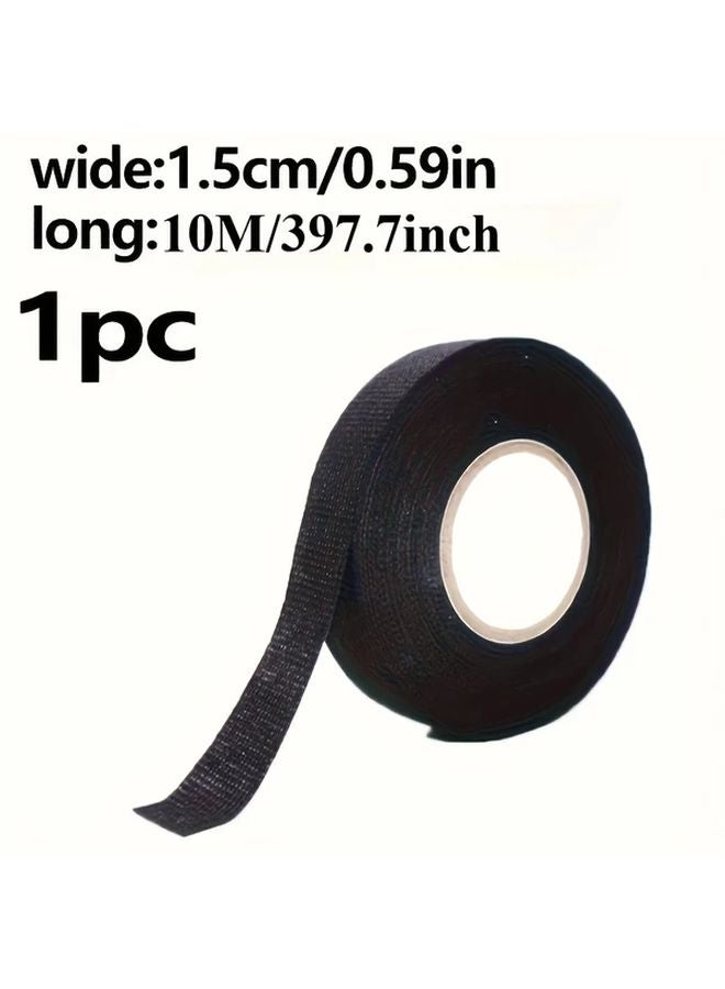 شريط لاصق أسود مخملي عالي المقاومة للحرارة بعرض 1.5 سم للحماية من الضوضاء - Image 1