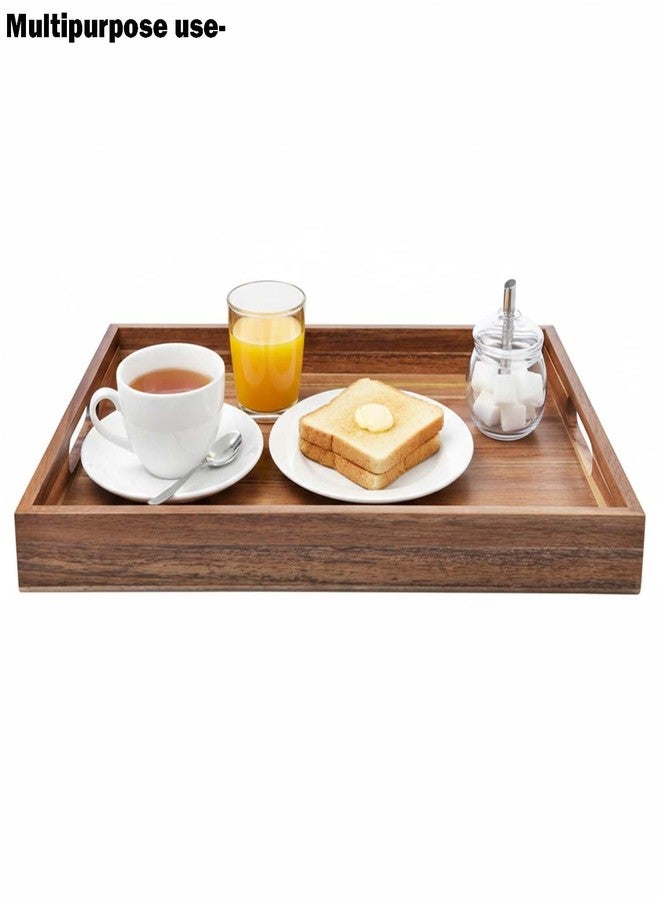 Dantawood Beautiful Table Decor Squire Shape Wooden Serving Tray for Dining Table Home and Kitchen (Combo) - Image 4
