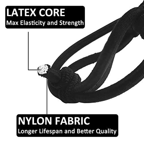 Funmit 22"x38" Cargo Net Stretches to 44"x76", Latex Bungee Cargo Net with 2"X2" Small Mesh and 12 Adjustable Plastic Hooks, for Car ATV Boat SUV Van Trailer Snowmobile (Black) - Image 4