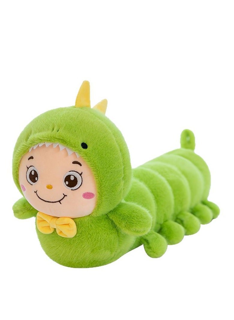 Caterpillar Toy Stuffed Caterpillar Plush Toys Soft and Cuddly Hungry Caterpillar Toy for Kids Home Decoration 90cm(Green Color)  - Image 1