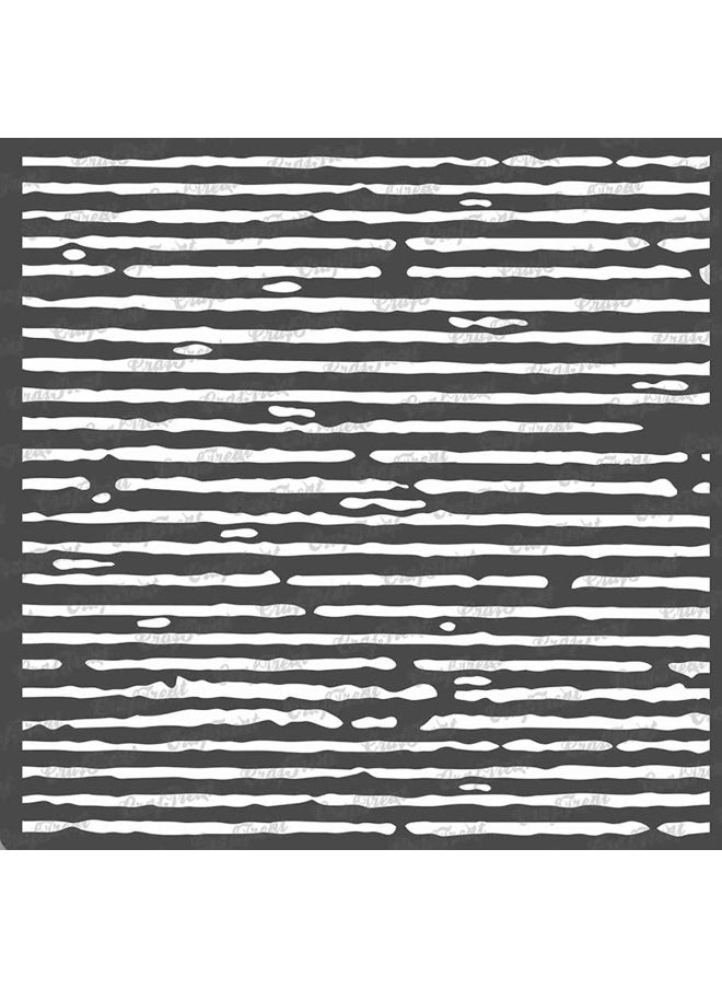 CrafTreat Stencil - Corrugated - Reusable Painting Template For Journal Notebook Home Decor Crafting Diy Albums Scrapbook And Printing On Paper Floor Wall Tile Fabric Wood 6X6 Inches  - Image 1