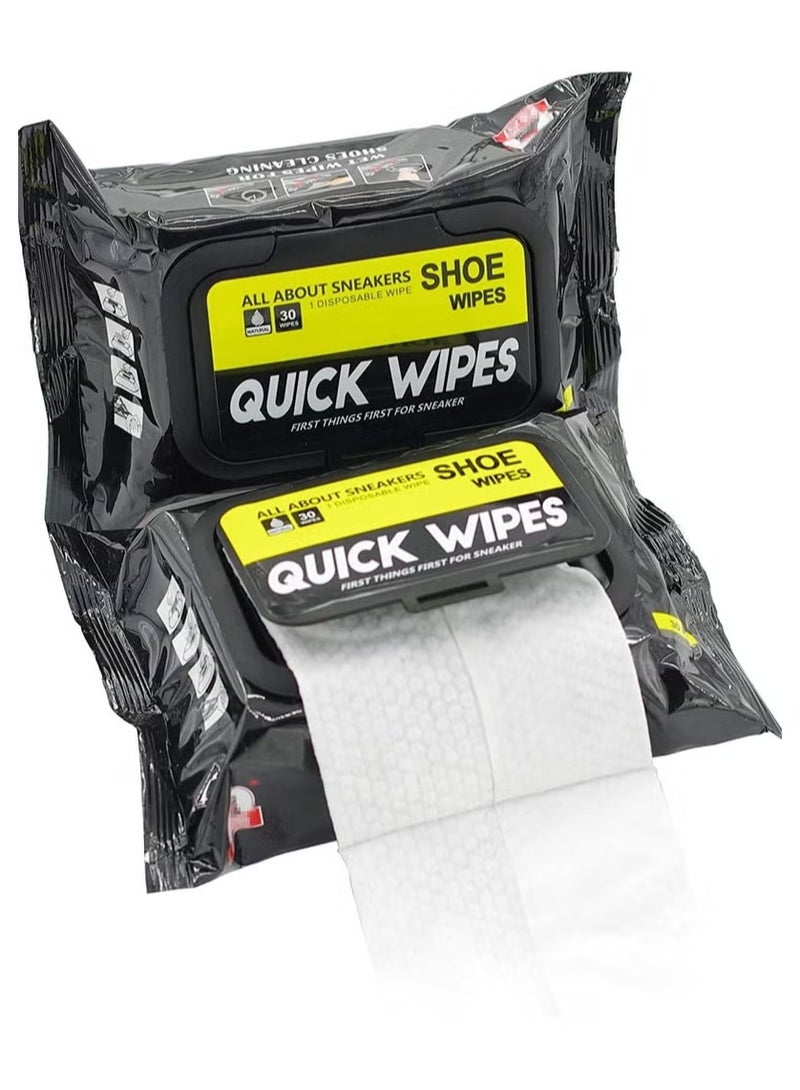 2-Pack Shoe Sneaker Wipes Cleaner Quick Wipes Disposable - Image 2