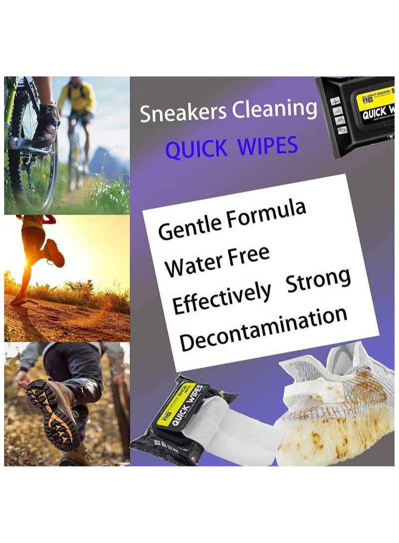2-Pack Shoe Sneaker Wipes Cleaner Quick Wipes Disposable - Image 4
