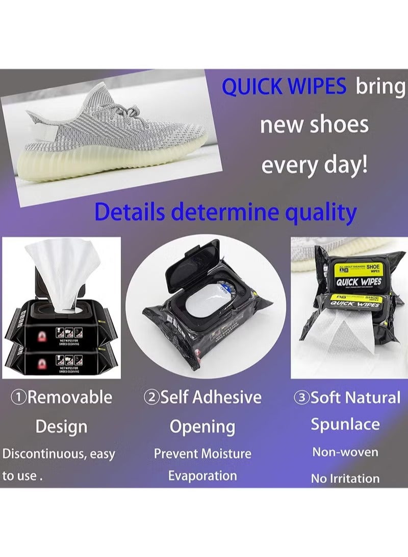 2-Pack Shoe Sneaker Wipes Cleaner Quick Wipes Disposable - Image 5