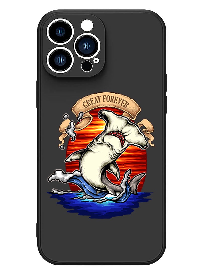 Theodor Protective Slim Fit Case Liquid Silicone Cover with Full Body Protection Anti-Scratch Shockproof Case For iPhone 14 Pro Max Black  - Great moments copy - Image 1