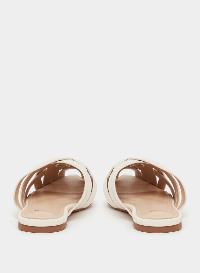 Styli Multi Strap Pointed Toe Slip On Mules - Image 4