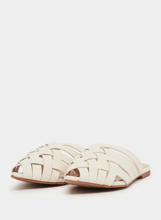Styli Multi Strap Pointed Toe Slip On Mules - Image 2