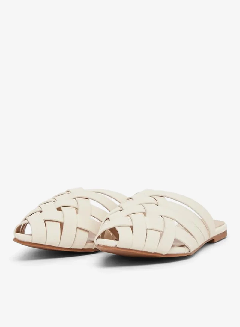 Styli Multi Strap Pointed Toe Slip On Mules