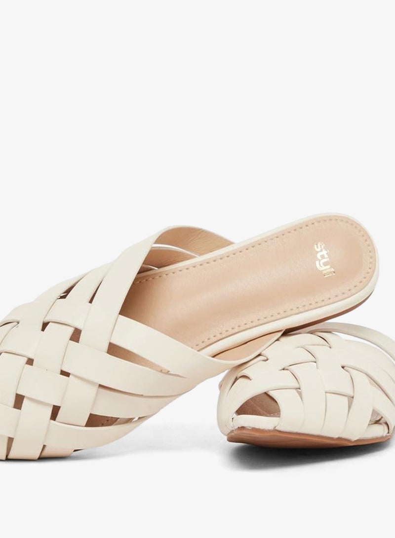 ستايلي حذاء ميولز متعدد الأشرطة بأصابع مدببة - Image 3