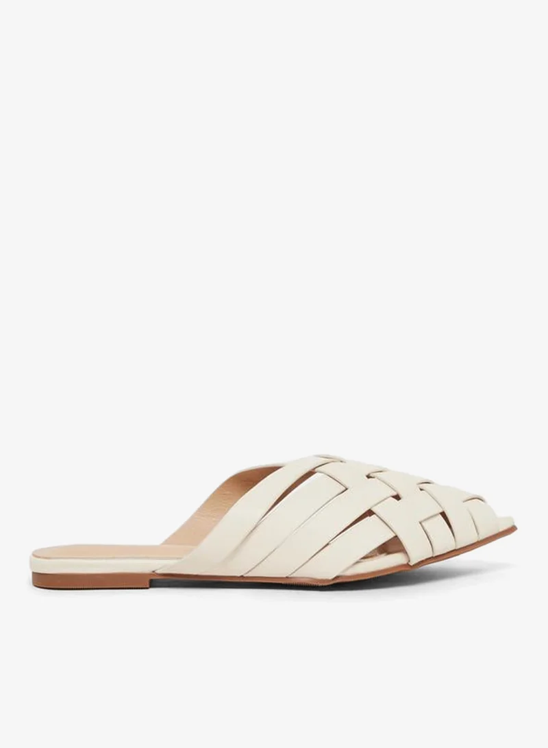 Styli Multi Strap Pointed Toe Slip On Mules
