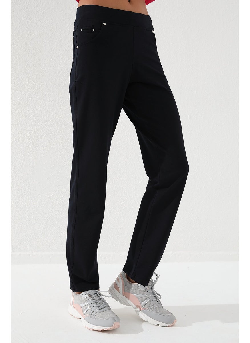 Tommy Life Navy Blue Women's Trousers Tracksuit Bottom  - Image 2