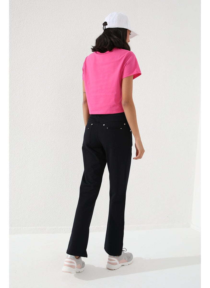 Tommy Life Navy Blue Women's Trousers Tracksuit Bottom  - Image 5