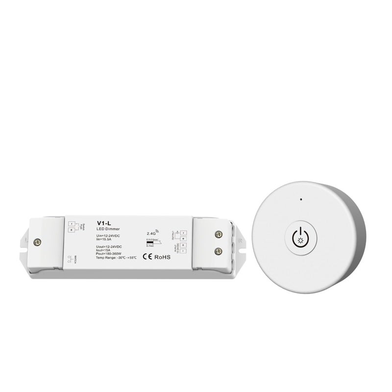 موديل B 12 24V 1CH 15A مفتاح تخفيف PWM بدون درجات مع جهاز تحكم عن بعد 2.4 جيجاهرتز لشريط LED - Image 2