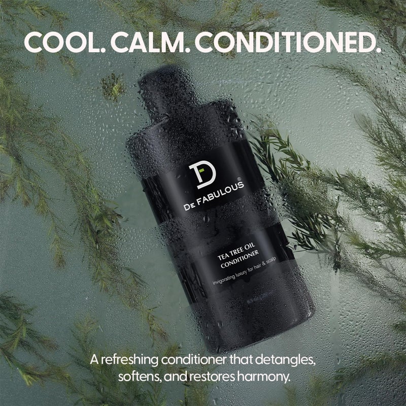 De Fabulous Tea Tree Oil Conditioner  SulfateFree & Lightweight  Deep Nourishment Hydration & Scalp Care  Volumizing & Strengthening with Tea Tree Quinoa & Keratin  For All Hair Types  250ml - Image 1