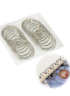 SYOSI Loose-Leaf Binder Ring, 2-Inch Index Card Metal Ring Book Ring Flash Card Ring Clip Ring Key Ring Openable Large Round Ring Metal Ring Hanging Ring (20 Pcs)  - Image 1