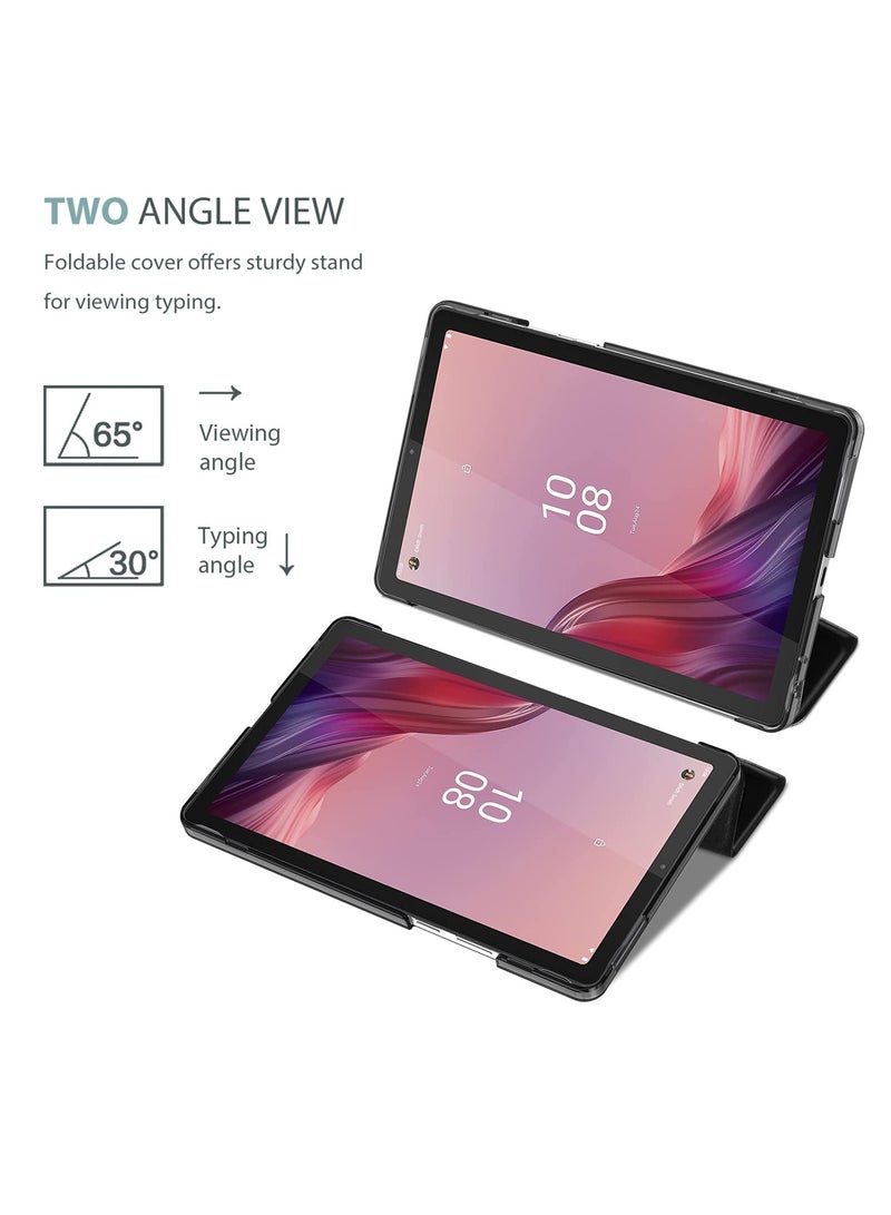 Procases Lenovo Tab M9 Case 9 Inch 2023 Slim Stand Hard Back Shell Protective Smart Cover Case Black - Image 4