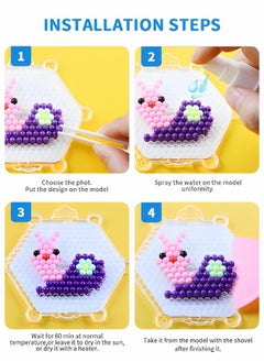 GROIC Water Magic Fuse Beads 24 Color 3000 Beads，Fuse Beads Craft Kit,DIY Art Crafts Toys,Colored Beads Arts and Crafts Pearler Set for Kids,Children's DIY Jigsaw Puzzle  - Image 4