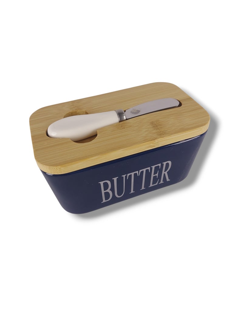 Generic "Large Butter Dish with Lid and Knife for Table – Butter Keeper with Cover for Countertop High Quality  - Image 1