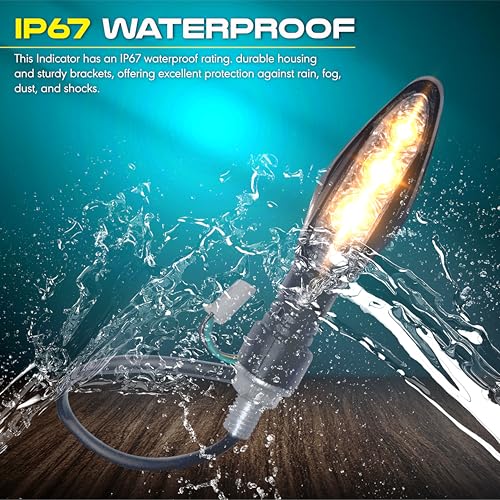 MIKANIX Amber 3 LED Turn Signal Indicator Light Lamp for All KTM Bikes (Set of 2) (Pack of 2) - Image 3