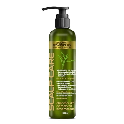 KEYA SETH AROMATHERAPY, DEVICE OF DROP KEYA SETH AROMATHERAPY Scalp care Dandruff Removal Shampoo with Salicylic Acid, Tea Tree & Eucalyptus Oil –Reduces Dandruff & Flakes Itchy scalp 200ml - Image 1