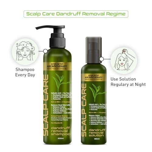 KEYA SETH AROMATHERAPY, DEVICE OF DROP KEYA SETH AROMATHERAPY Scalp care Dandruff Removal Shampoo with Salicylic Acid, Tea Tree & Eucalyptus Oil –Reduces Dandruff & Flakes Itchy scalp 200ml - Image 5