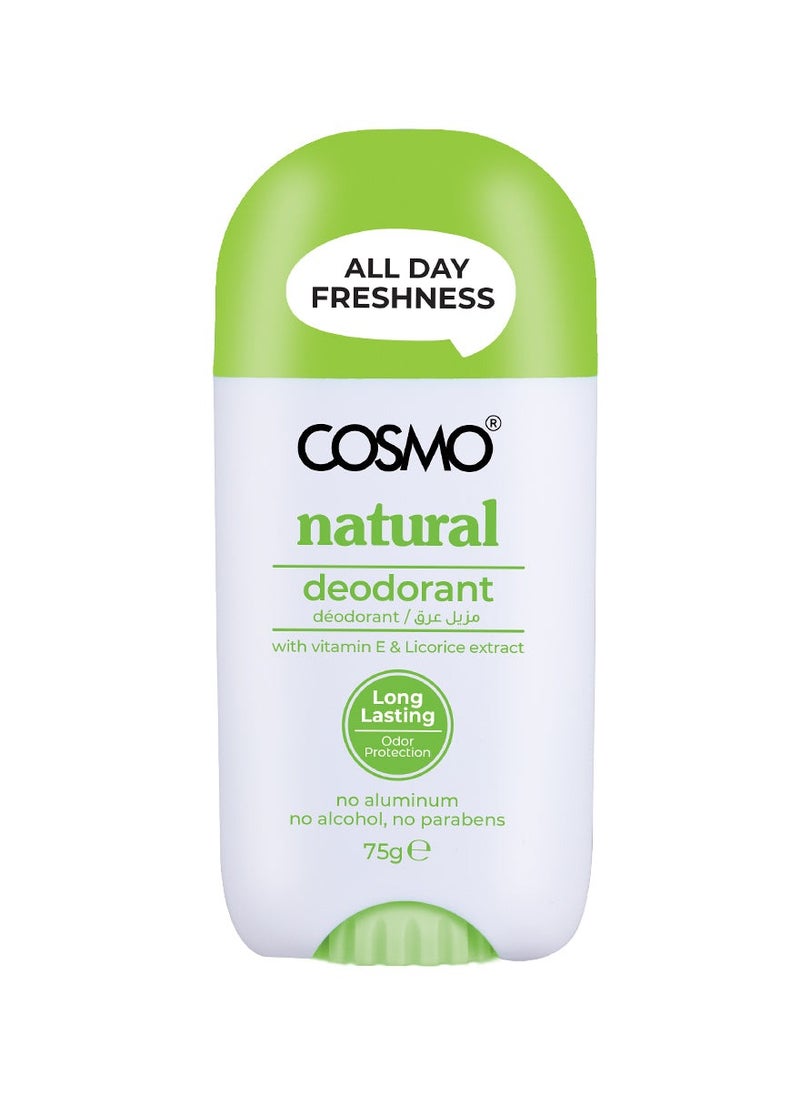 COSMO Cosmo Natural Deodorant Women 75g All Day Freshness for Men and Women 