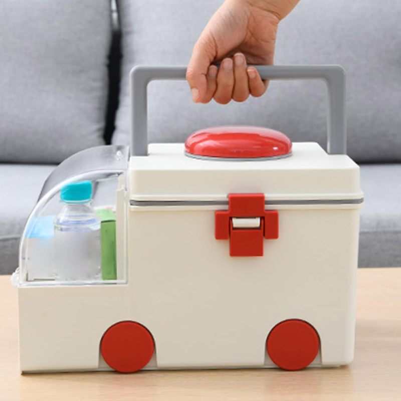 Portable Medicine Box - Compact Lightweight Green Pill Organizer - Secure Closure Medicine Storage Box for Home Travel Emergency - Image 5