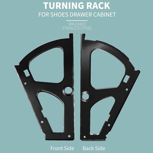 PHITUODA Shoes Drawer Cabinet Hinges Turing Rack Replacement Fittings Stainless Steel for Kitchen Living Room-2pcs - Image 4