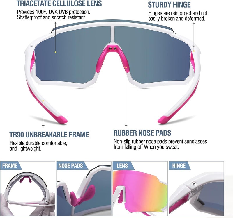 Duco Spec upgraded improved quality Polarized Kids Sunglasses Youth Sports Cycling Shades Lightweight Frame UV400 Child Boys Girls Baseball SunGlasses DK310 All item simple matching build - Image 4