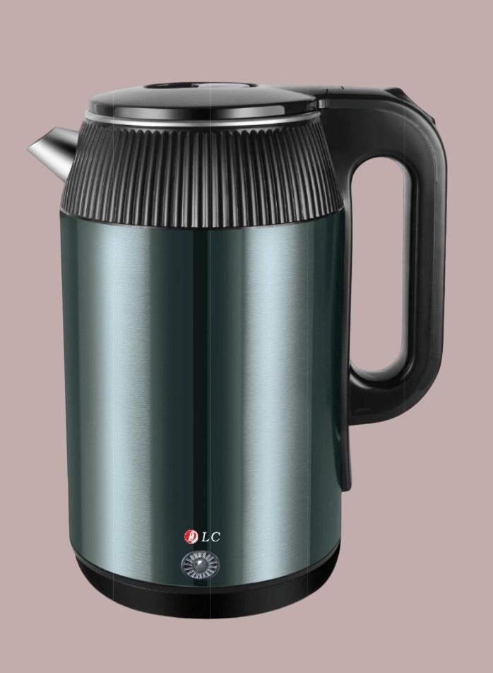 DLC Electric Kettle 2.5L – 1800W with Hot-Proof Double Layer Body, 360° Cordless Base, Stainless Steel Heating Element, Boil-Dry Protection 2.5 L 1800 W 38321 Light Green - Image 3