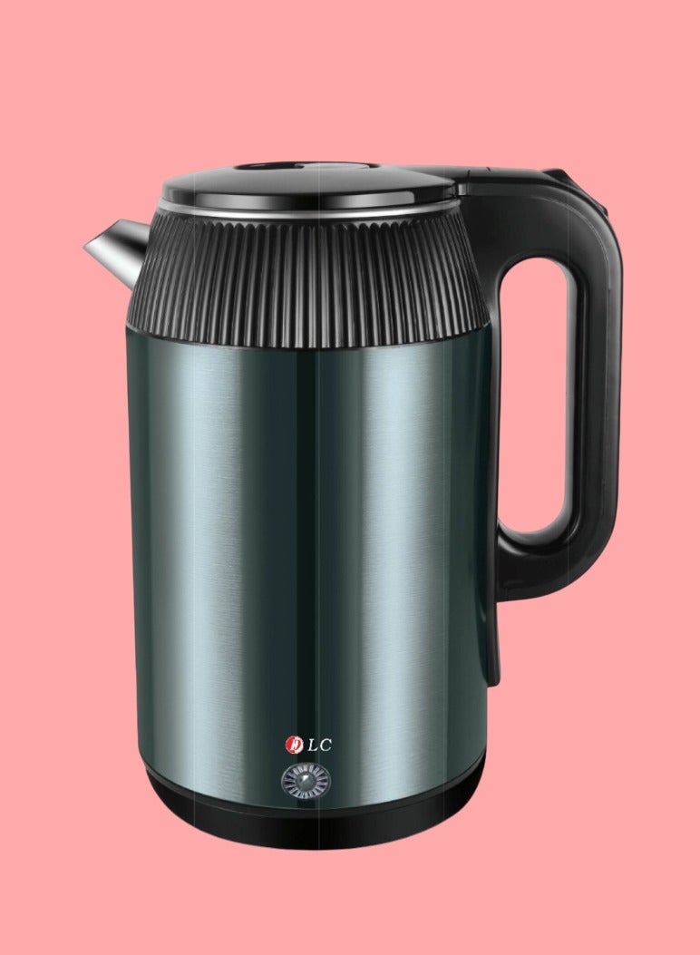 DLC Electric Kettle 2.5L – 1800W with Hot-Proof Double Layer Body, 360° Cordless Base, Stainless Steel Heating Element, Boil-Dry Protection 2.5 L 1800 W 38321 Light Green - Image 4