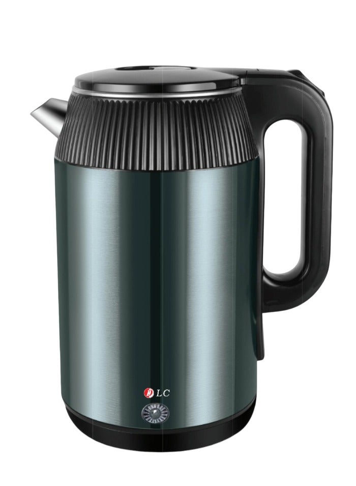 DLC Electric Kettle 2.5L – 1800W with Hot-Proof Double Layer Body, 360° Cordless Base, Stainless Steel Heating Element, Boil-Dry Protection 2.5 L 1800 W 38321 Light Green - Image 2
