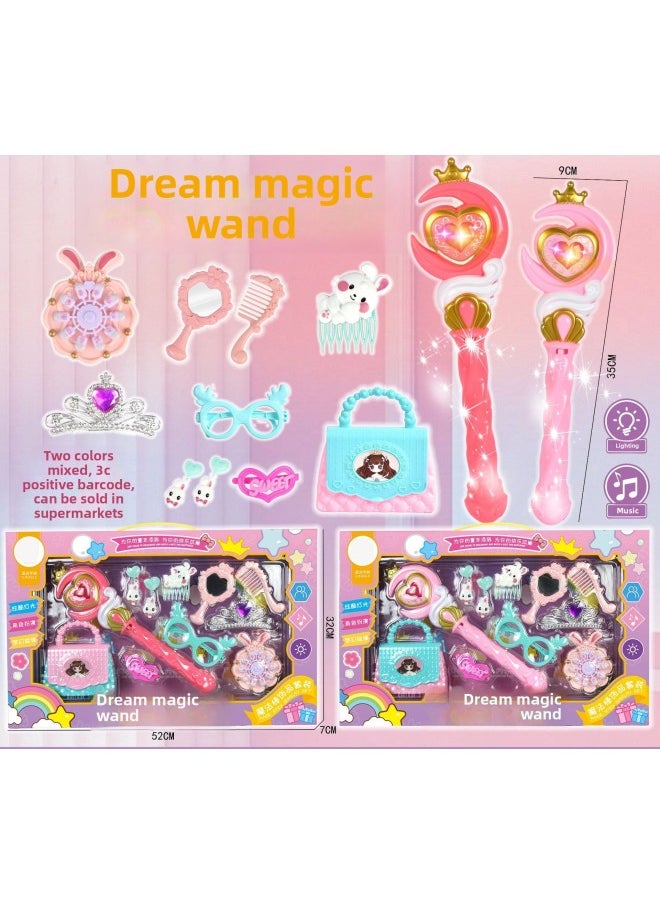 Girl's Hand Account Suit Diy Goo Card Sticker Hand Account Full Set Gift Box Student Training Class Gift Girl Gift-Color:(type F) Magic Wand Jewelry Set [52*7*32cm] 947  - Image 1