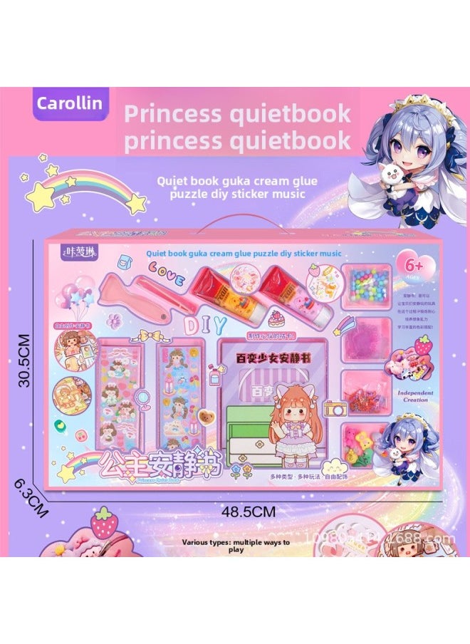Girl's Hand Account Suit Diy Goo Card Sticker Hand Account Full Set Gift Box Student Training Class Gift Girl Gift-Color:(type F) Magic Wand Jewelry Set [52*7*32cm] 947  - Image 5