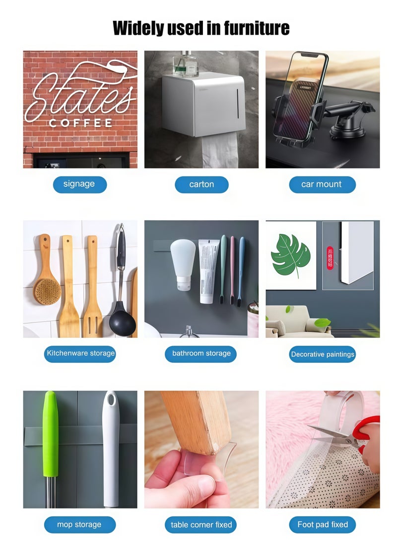 Double-Sided Nano Tape Washable and Reusable Strong Adhesive Transparent Installation Tape 3M - Image 4