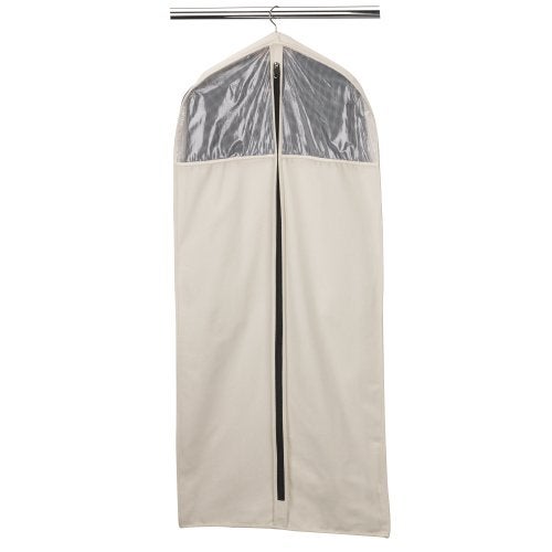 Household Essentials 3392-1 Cedarline Collection Hanging Garment Bag | Dress and Suit Protector | Natural Cotton Canvas,Off-White - Image 5