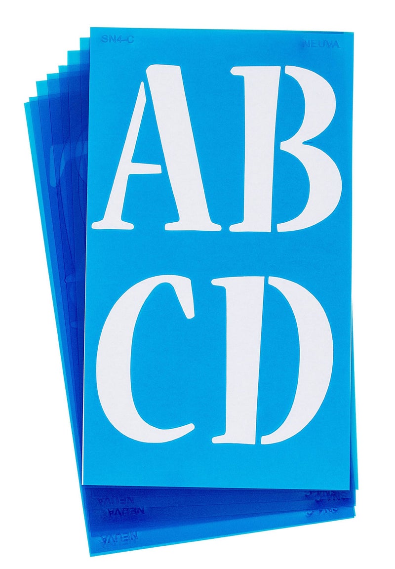 Westcott LetterCraft Stencil Nueva Font 4Inch Characters SN4C15830