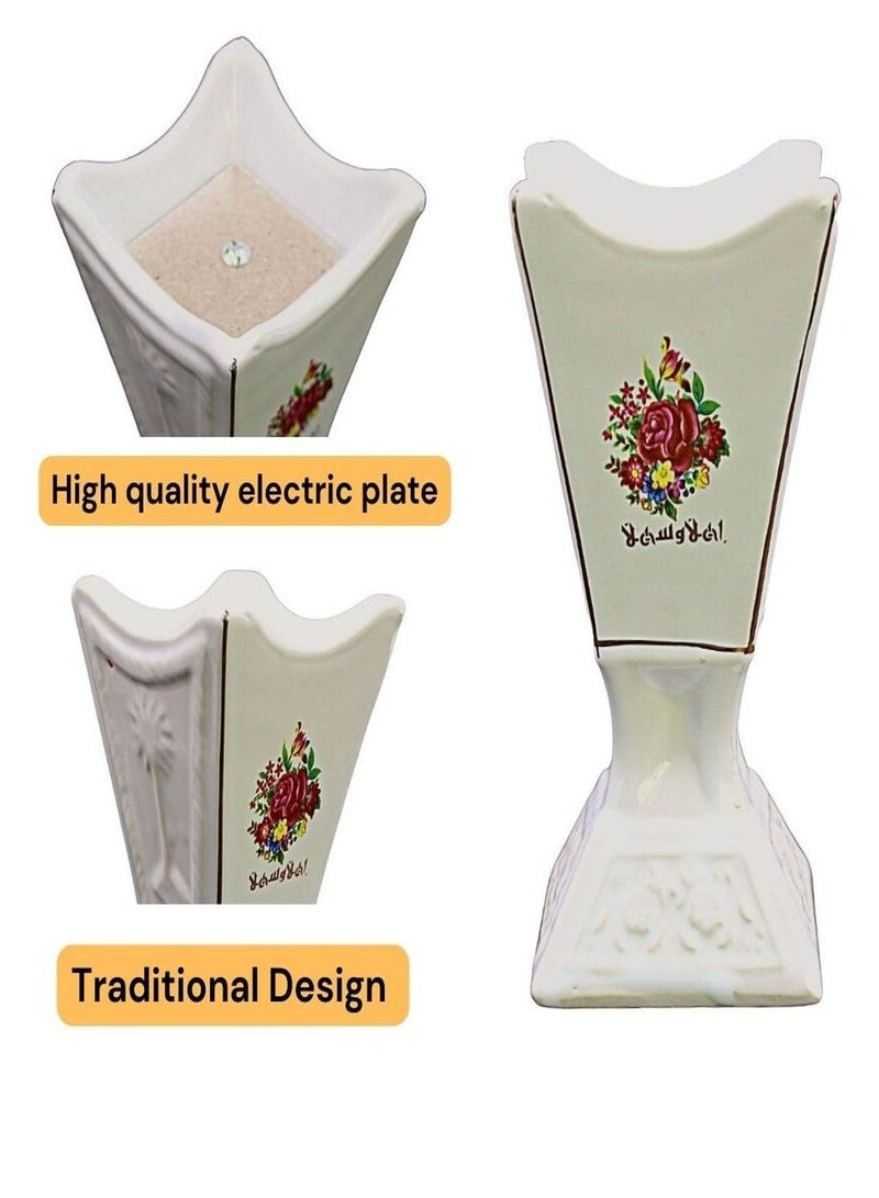 بيكي مبخرة كهربائية تقليدية من البورسلين من بيكي | مبخرة عود بخور | للمكتب والمنزل | صنع في اليابان (ارتفاع 17 سم) - Image 3